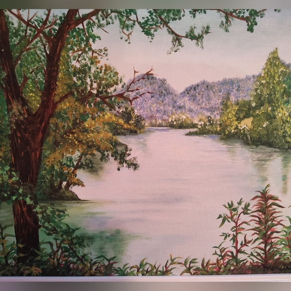 Vintage landscape painting - Picture 2 of 7